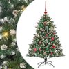 vidaXL Umjetno božićno drvce Zelena 120 cm PVC, Plastika i Čelik