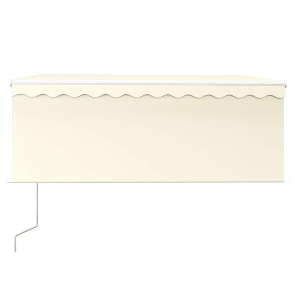 vidaXL Automatska tenda s roletom i senzorom LED 3 x 2,5 m krem