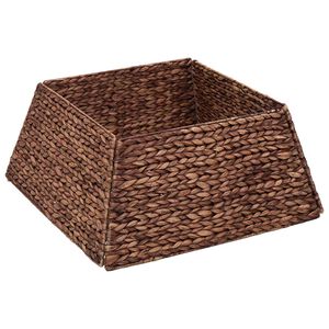 vidaXL Ogrlica za božićno drvce Četvrtasti Smeđa 50 x 50 x 25 cm
