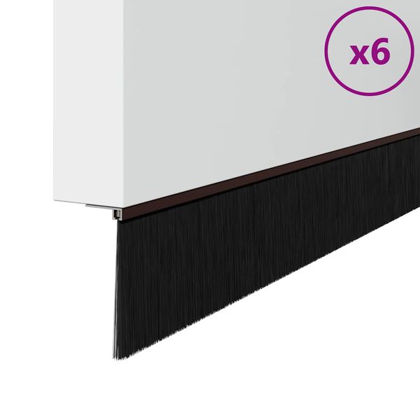 vidaXL Samoljepljivi pečati za vrata 6 pcs Smeđa 100 cm