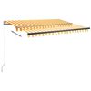 vidaXL Samostojeća automatska tenda 350 x 250 cm žuto-bijela