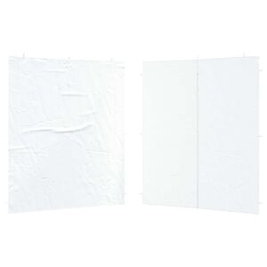 vidaXL Zid &scaron;atora za zabavu 2 kom. 200 x 195 cm Bijela PE i čelik