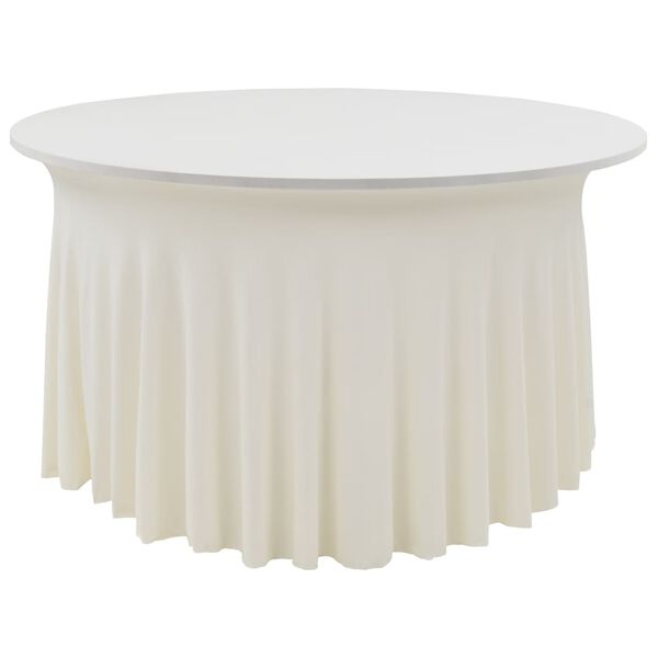 vidaXL Rastezljive navlake za stol 2 kom duge 180 x 74 cm krem