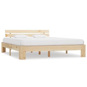 vidaXL Okvir za krevet od masivne borovine 160 x 200 cm