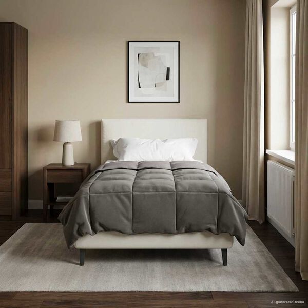 vidaXL Ljetni pokrivač Svijetlo siva 135 x 200 cm Mikrovlakna