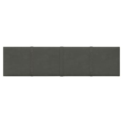 vidaXL Zidne ploče baršunaste 12 kom tamnosive 60 x 15 cm 1,08 m²