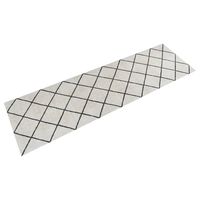 vidaXL Kuhinjski tepih perivi kvadratni uzorak 45 x 150 cm baršunasti
