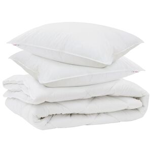 vidaXL Duvet za sve sezone s jastukom 3 pcs Bijelo Mikrovlakna