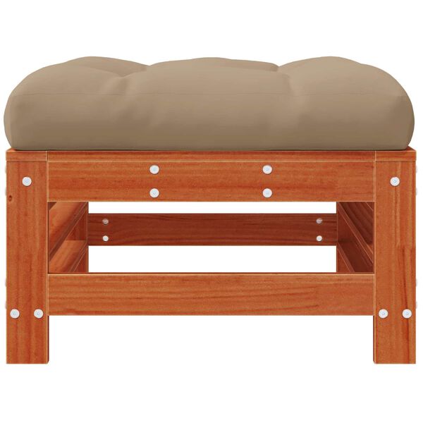 vidaXL Noge za odmaranje u vrtu Masivna borovina Vosak Smeđa