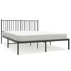 vidaXL Metalni okvir za krevet s uzglavljem crni 160x200 cm