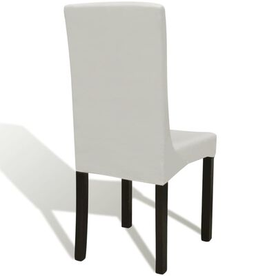 vidaXL Rastezljive navlake za stolice 4 kom Krem boja