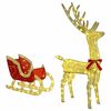 vidaXL Reindeer vuče saonice Topla bijela 151 x 28 x 128,5 cm Tkanina