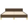vidaXL Okvir kreveta bez madraca tamnosmeđi 140 x 200 cm od tkanine