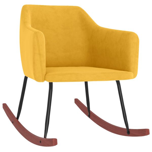 vidaXL Stolica za ljuljanje žuta bar&scaron;unasta
