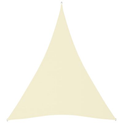 vidaXL Jedro protiv sunca od tkanine Oxford trokutasto 4x5x5 m krem