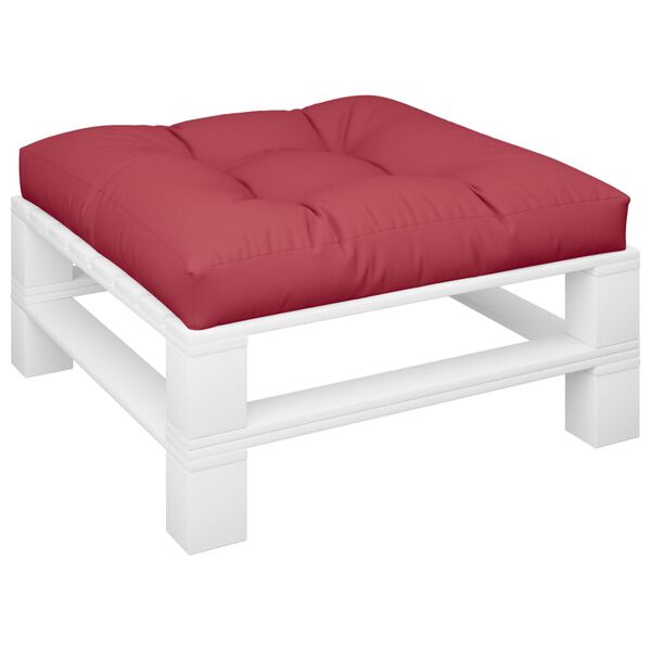 vidaXL Jastuk za palete boja vina 70 x 70 x 12 cm od tkanine