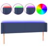 vidaXL LED uzglavlje plavo 203x16x78/88 cm od tkanine