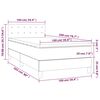 vidaXL Krevet box spring s madracem LED tamnosivi 100x200 cm tkanina