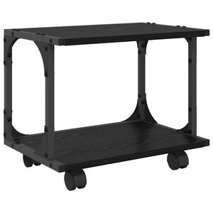 vidaXL Držač za printer Crni hrast 41 x 28 x 33,5 cm Konstruirano drvo