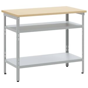 vidaXL Radni Stol Siva 100 x 55 x 85 cm Čelik s prahom premazan