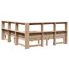 vidaXL Krevet s regalom za knjige bez madraca 150 x 200 cm od borovine