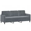 vidaXL 3-dijelni set sofa tamnosivi baršunasti