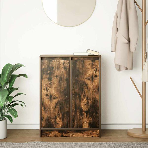 vidaXL Komoda dimljeni hrast 57x34x76 cm od konstruiranog drva