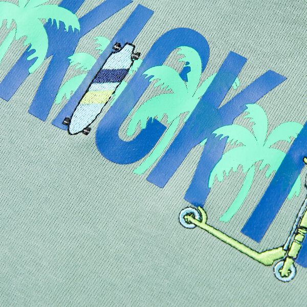 Dječja topla majica svijetla kaki 104