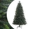 vidaXL Umjetno božićno drvce s nogom 120 cm PVC i metal Zelena