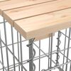 vidaXL Vrtna klupa s gabionskim dizajnom 63x44x42 cm masivna borovina
