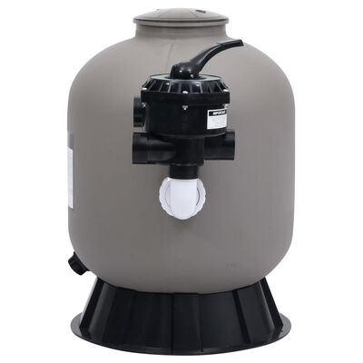 vidaXL Pješčani filtar za bazen s bočnim ventilom sa 6 položaja sivi