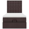 vidaXL Otomanski krevet s madracem tamnosmeđi 100x200 cm tkanine