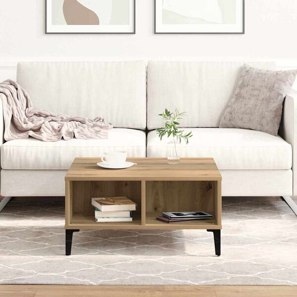 vidaXL Kava Stol Umjetnički hrast 60 x 60 x 30 cm