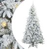 vidaXL Umjetno božićno drvce s nogom s stalakom Bijelo 240 cm PE i PVC