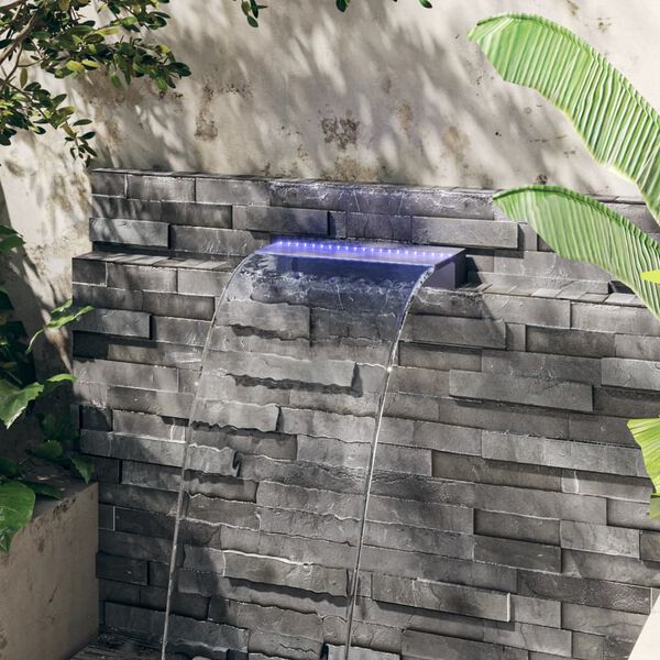 vidaXL Prelijevajući vodopad s RGB LED svjetlima akrilni 45 cm