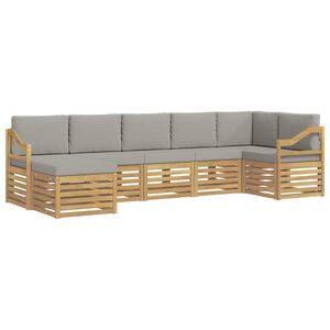 vidaXL Set vanjskih sofa 7 kom. Bijela i svjetlosiva