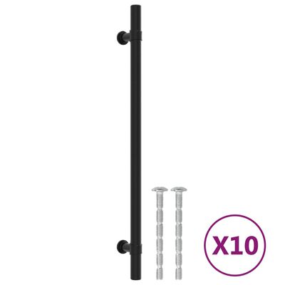 vidaXL Ručke za ormarić 10 kom crne 224 mm od nehrđajućeg čelika
