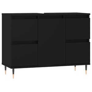 vidaXL Kupaonski ormarić crni 80 x 33 x 60 cm od konstruiranog drva