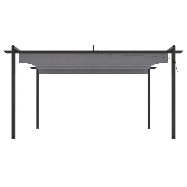vidaXL Vrtna sjenica s pomičnim krovom 4 x 3 m antracit