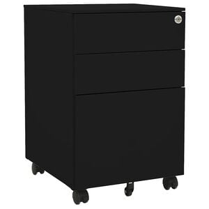 vidaXL Mobilni ormarić za spise crni 39 x 45 x 60 cm čelični