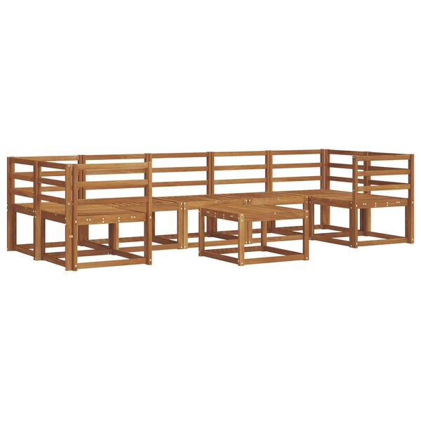 vidaXL Set vanjskih sofa 8 pcs Prirodna Čvrsto drvo akacije