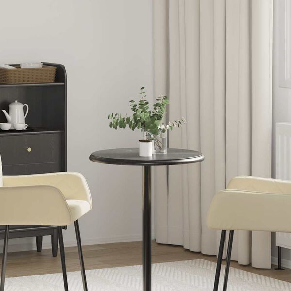 vidaXL Stolna ploča crna &Oslash; 50 x 2,5 cm mramorna