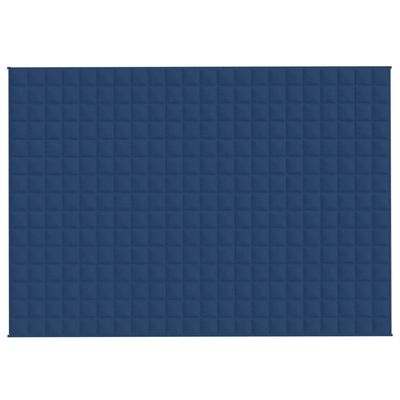 vidaXL Teška deka plava 155x220 cm 11 kg od tkanine