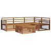 vidaXL Set vanjskih sofa 5 pcs Prirodna Čvrsto drvo akacije