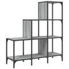 vidaXL Regal za knjige siva boja hrasta 92x30x102 cm od drva i metala