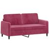vidaXL 3-dijelni set sofa crvena boja vina bar&scaron;unasti