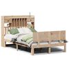 vidaXL Krevet s regalom za knjige bez madraca 135x190 cm od borovine