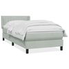vidaXL Box Spring krevet s madracem svijetlo sivi 100x220 cm bar&scaron;un