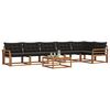 vidaXL Set vanjskih sofa s jastukom 7 pcs Prirodna i crna