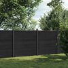 vidaXL Panel za ogradu sivi 353 x 186 cm WPC